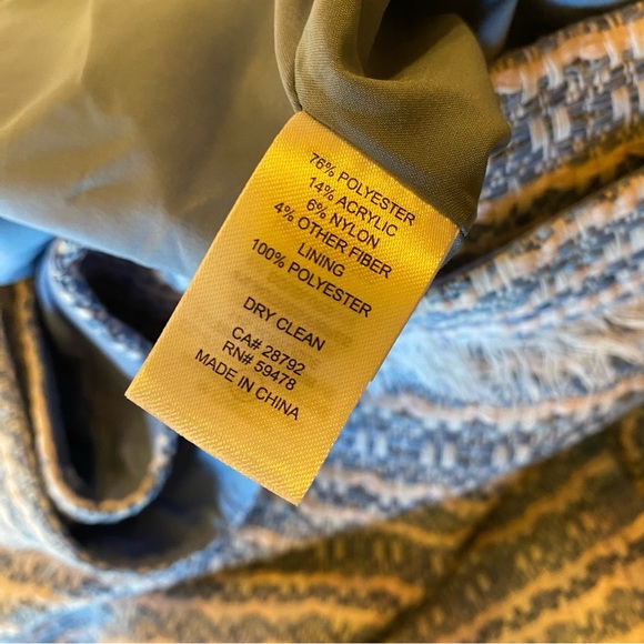 House of Harlow 1960 Tweed Top and Skort Set in Light Blue/Cream/Pink Size 12 - Picture 12 of 16